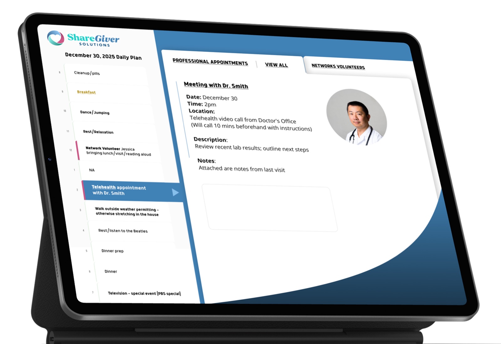 Share Giving Solutions site on iPad